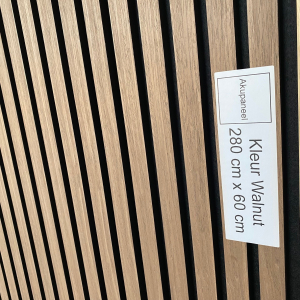 Akupaneel kleur walnut 280 cm