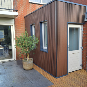 WPC kleur Rosewood toepassing